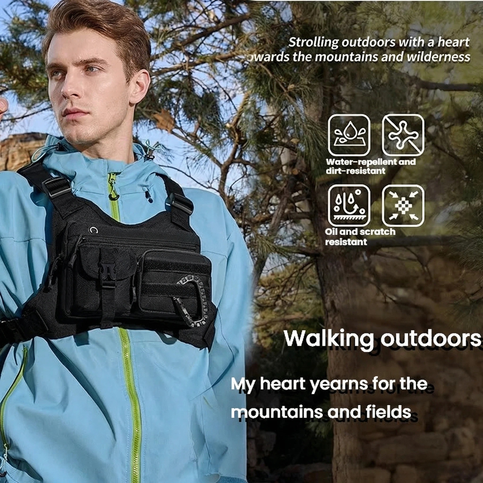 Running Gear Holder - Outdoor Tactical Vest Multi-Functional Waterproof Wear-resistant