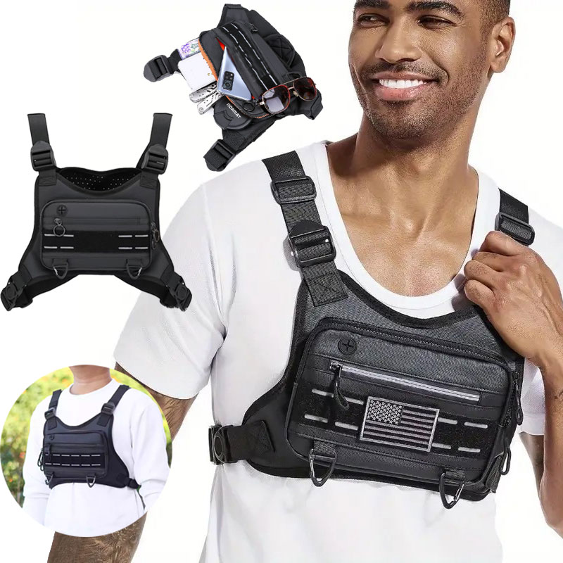 Running Gear Holder - Outdoor Chest Bag For Men Front