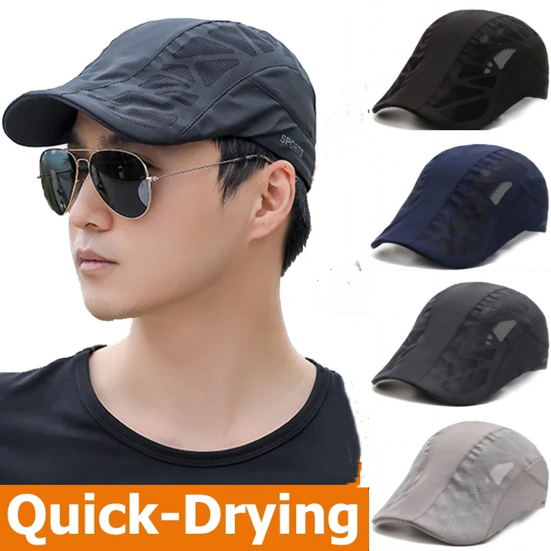 Running Cap Mesh - Summer Breathable Mesh Quick Drying Anti-UV