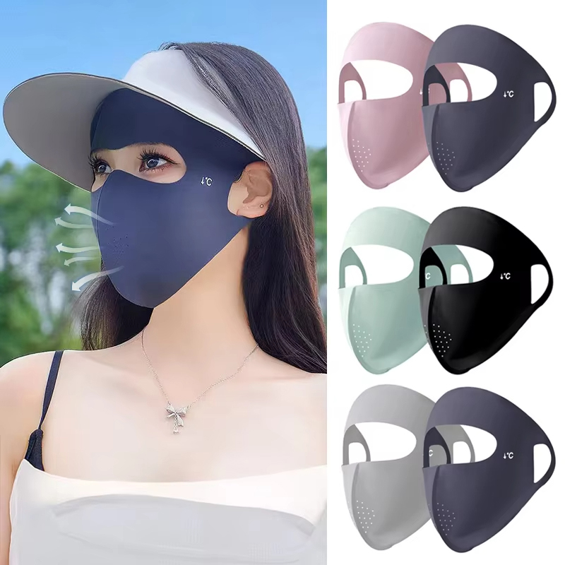 Running Cap Mesh - Ice Silk Mask Thin Breathable Mesh