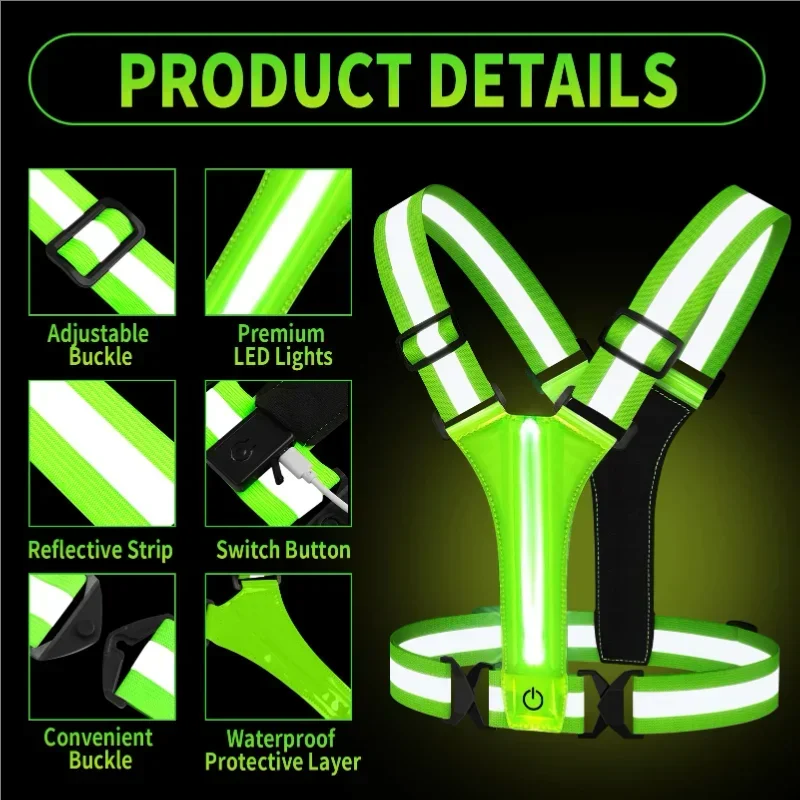 LED Reflective Vest Running Ge - Running Gear Night avis et prix
