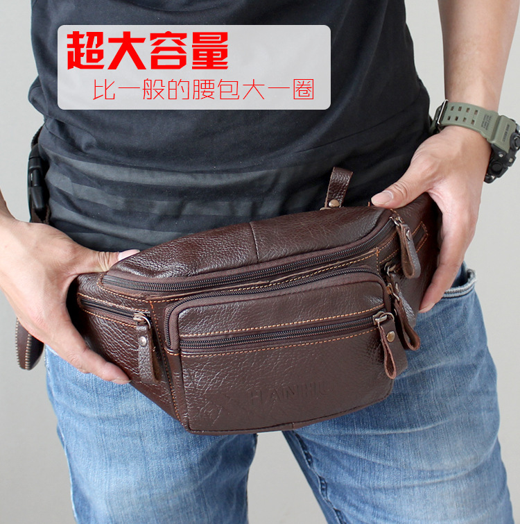 Genuine Cowhide Leather Waist  - Running Gear Organizer avis et prix