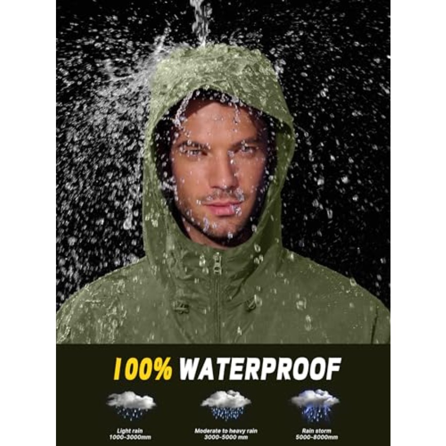 UIQUR Mens Rain Jacket Lightwe - Running Gear Rain avis et prix