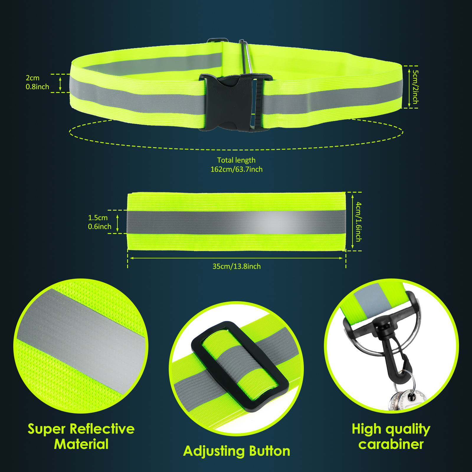 3pcs Reflective Sash for Walki - Running Gear Night avis et prix