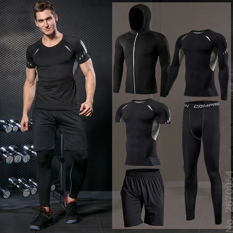 Men Running Sets Gym Tight Spo - Running Jogging Gear avis et prix