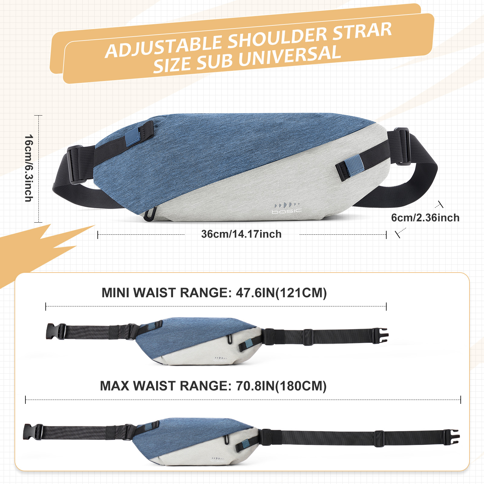 Fashionable Trendy Crossbody B - Running Gear Organizer avis et prix