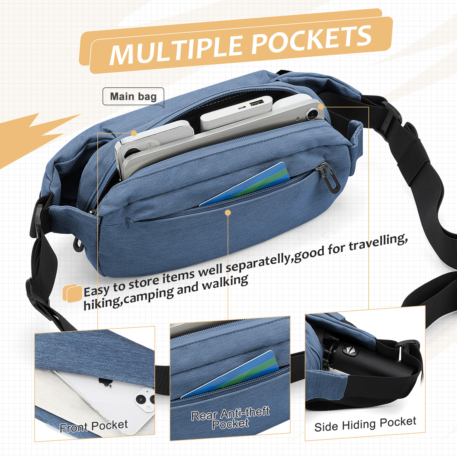 Fashionable Trendy Crossbody B - Running Gear Organizer avis et prix