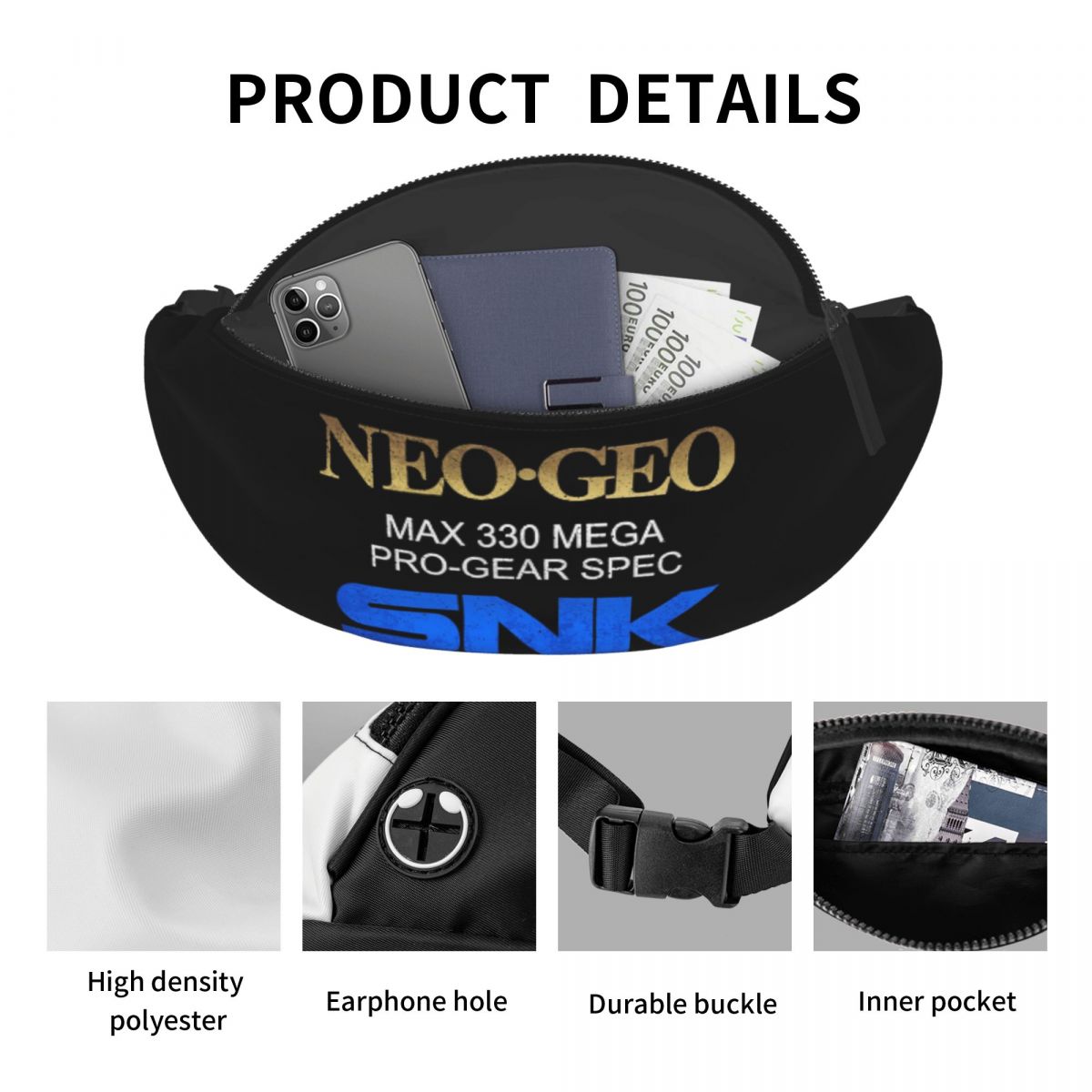 Crossbody Waist Bag Neo Geo Pr - Running Gear Retro avis et prix